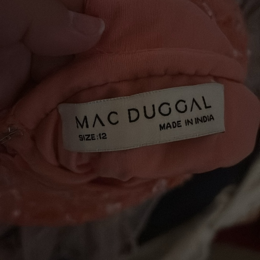 NWT Mac duggal dress size 12. Beautiful beading and coral color - Picture 10 of 11